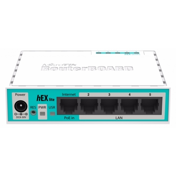 MikroTik Hex Lite RB750R2, Router, White/Blue