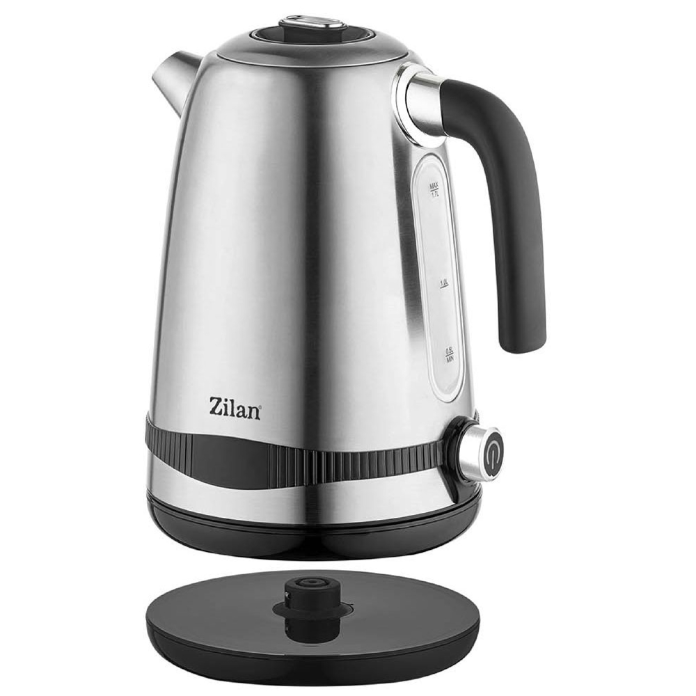 ელექტრო ჩაიდანი Zilan ZLN1000, 2200W, 1.7L, Electric Kettle, Silver