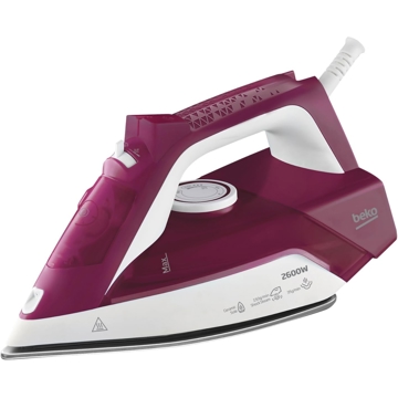 Beko SIM 3126 R, 2600W, 240ml, Steam Iron, White/Burgundy