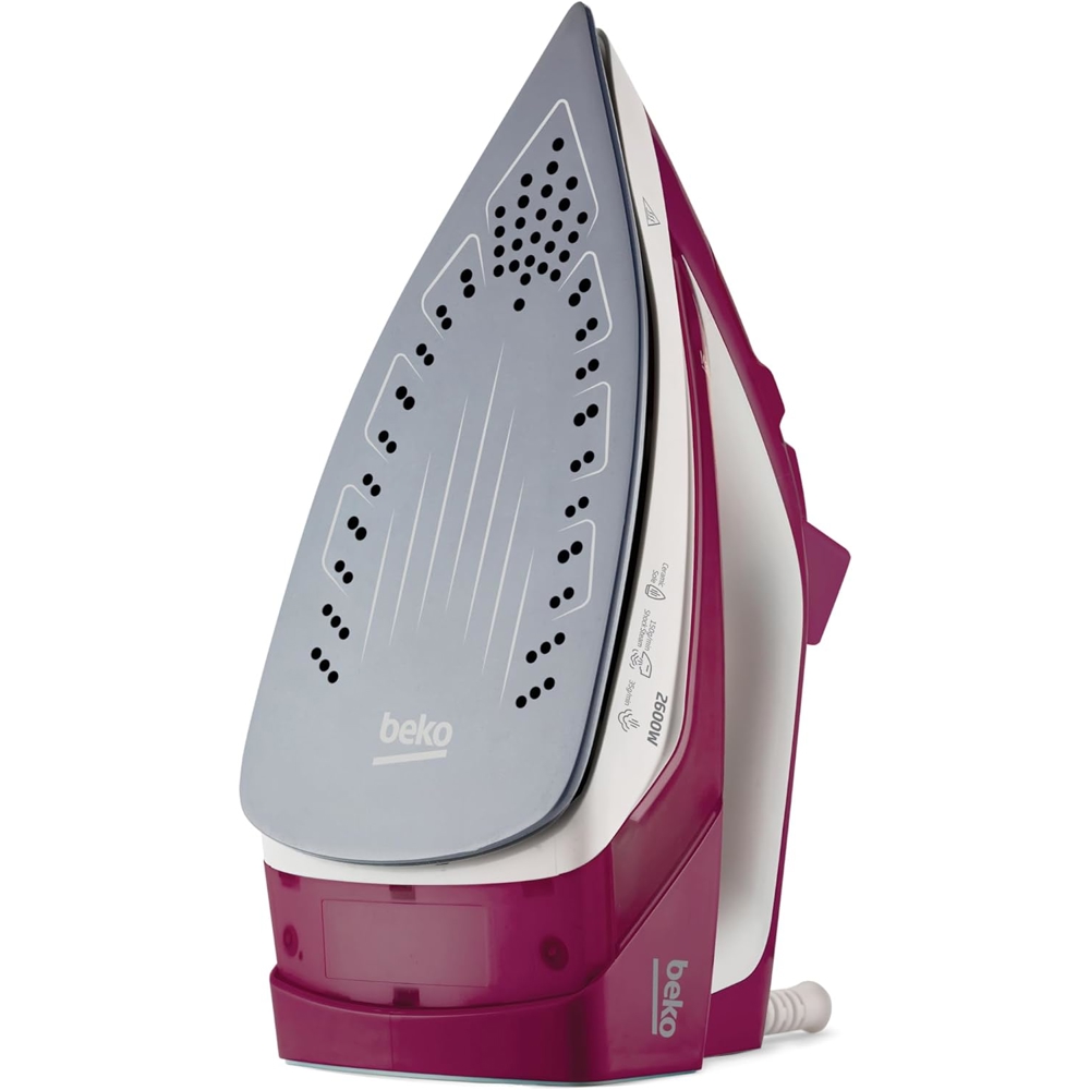 Beko SIM 3126 R, 2600W, 0.24l, Steam Iron, White/Burgundy