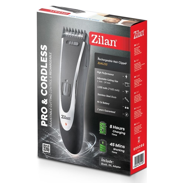 თმის საკრეჭი Zilan ZLN1253, Hair Trimmer, Black