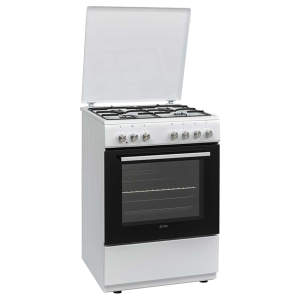 გაზქურა Vox GTR 6400 W, 4 Gas, Oven, White