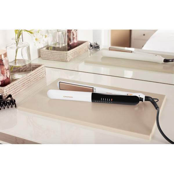 თმის უთო Grundig HS 7831, Hair Straightener, White,Black