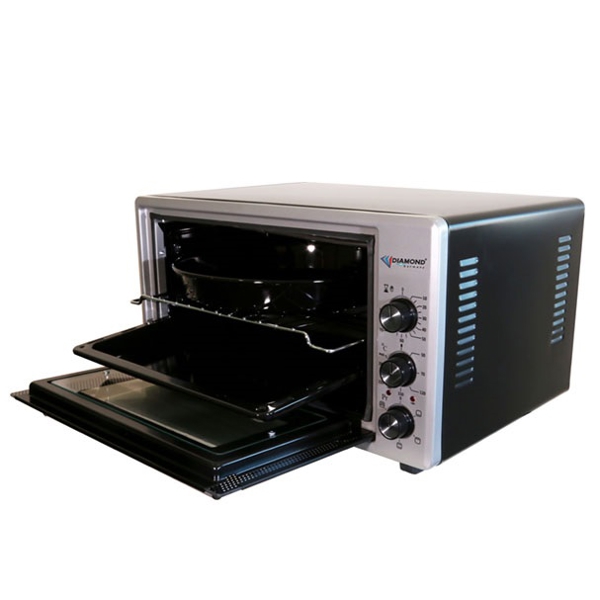 ელექტრო ღუმელი Diamond DM-4904, 2200W, 52L, Electric Oven, Black/Silver