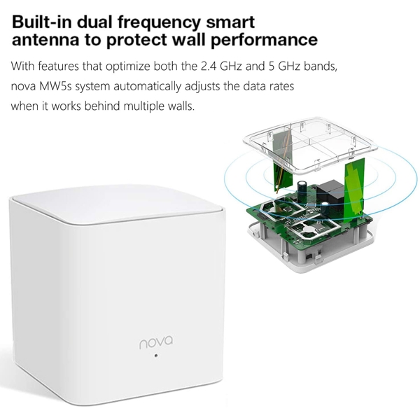 Wi-Fi სიგნალის გამაძლიერებელი Tenda MW5S, 300Mbps, Wi-Fi Range Extender, White