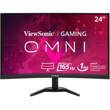 მონიტორი Viewsonic VX2468-PC-MHD, 23,6" Gaming Monitor, FHD, LED, VA, HDMI, Black