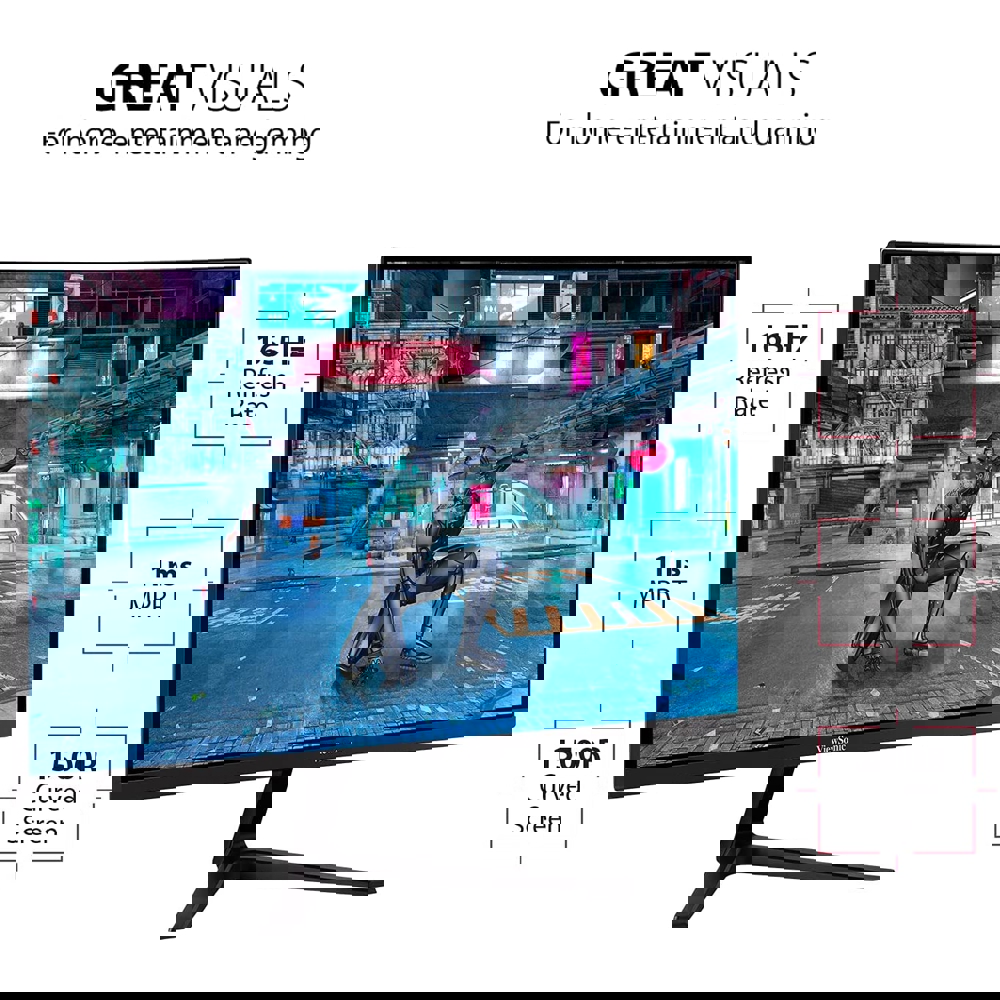 მონიტორი Viewsonic VX2718-PC-MHD, 27" Gaming Monitor, FHD, LED, VA, HDMI, Black