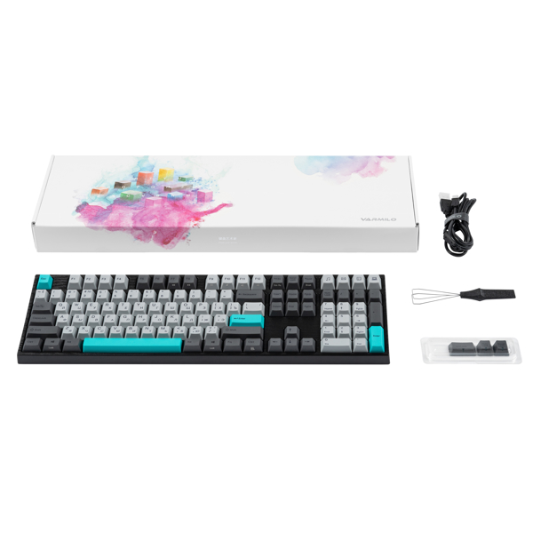 კლავიატურა Varmilo MA108M V2 Moonlight, EC Rose V2, Wired, LED, USB, Gaming Keyboard