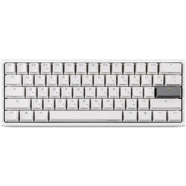 კლავიატურა Ducky One 2 Mini, Cherry Black, Wired, RGB, USB, Gaming Keyboard, White