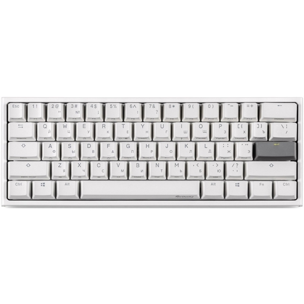 კლავიატურა Ducky One 2 Mini, Cherry Blue, Wired, RGB, USB, Gaming Keyboard, White