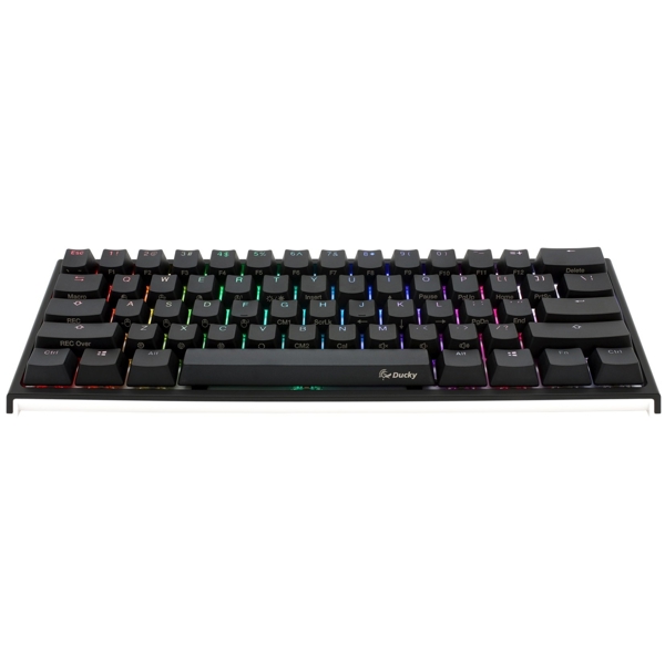 კლავიატურა Ducky One 2 Mini, Cherry Silent Red, Wired, RGB, USB, Gaming Keyboard, Black/White