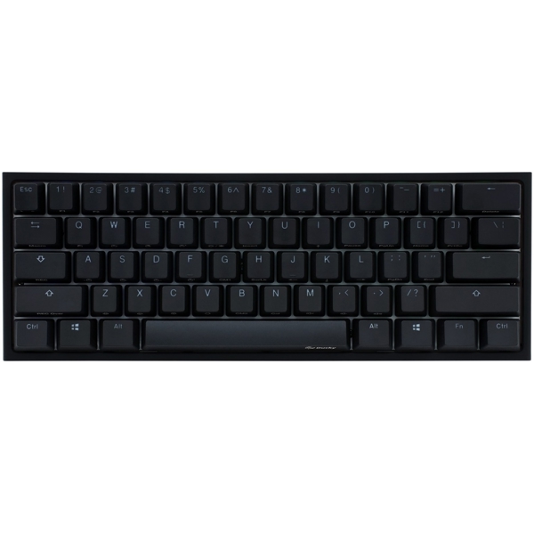 Ducky One 2 Mini, Cherry Black, Wired, RGB, USB, Gaming Keyboard, Black/White