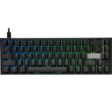 კლავიატურა Ducky One 2 SF, Cherry Black, Wired, RGB, USB, Gaming Keyboard, Black/White