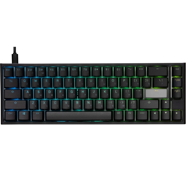 კლავიატურა Ducky One 2 SF, Cherry Black, Wired, RGB, USB, Gaming Keyboard, Black/White