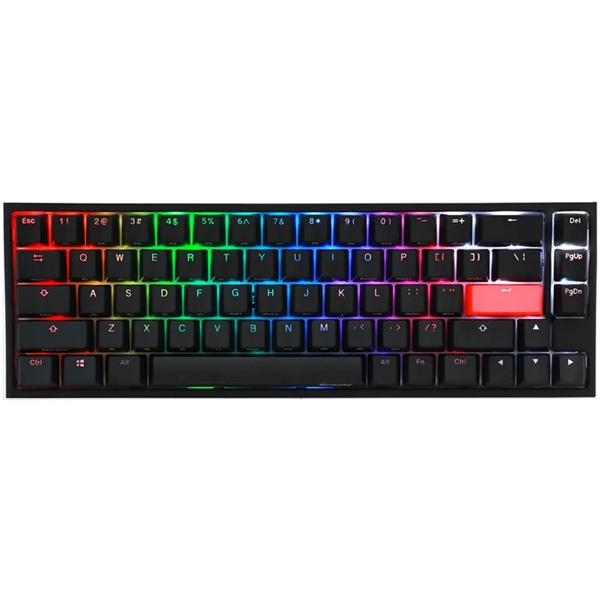 კლავიატურა Ducky One 2 SF, Cherry Black, Wired, RGB, USB, Gaming Keyboard, Black/White