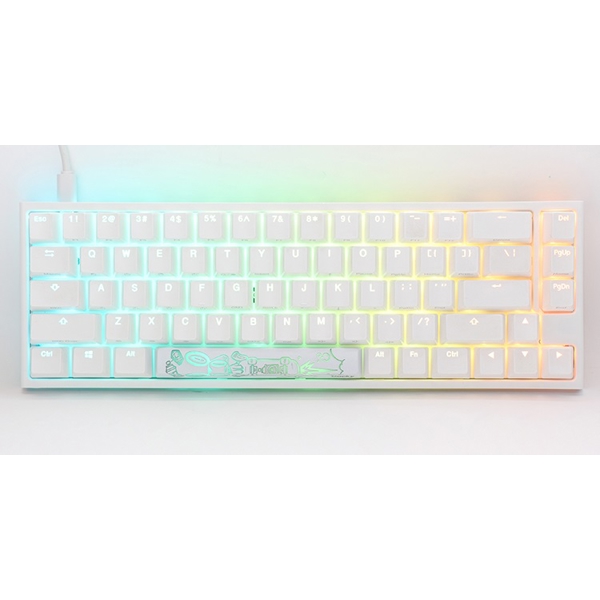 კლავიატურა Ducky One 2 SF, Cherry Blue, Wired, RGB, USB, Gaming Keyboard, White