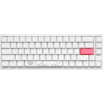 კლავიატურა Ducky One 2 SF, Cherry Silent Red, Wired, RGB, USB, Gaming Keyboard, White