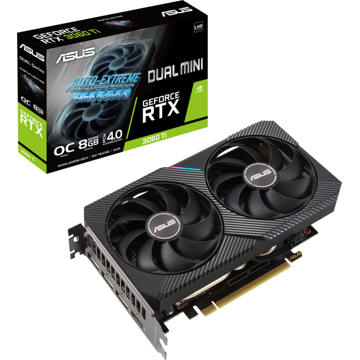 ვიდეო დაფა Asus 90YV0FT2-M0NA00 GeForce RTX 3060 Ti Mini, 8GB, 256bit, HDMI, DP, Black