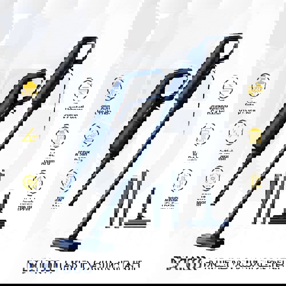 მტვერსასრუტი Xiaomi Deerma DX1000W, 600W, 0.5L, Vacuum Cleaner, Blue