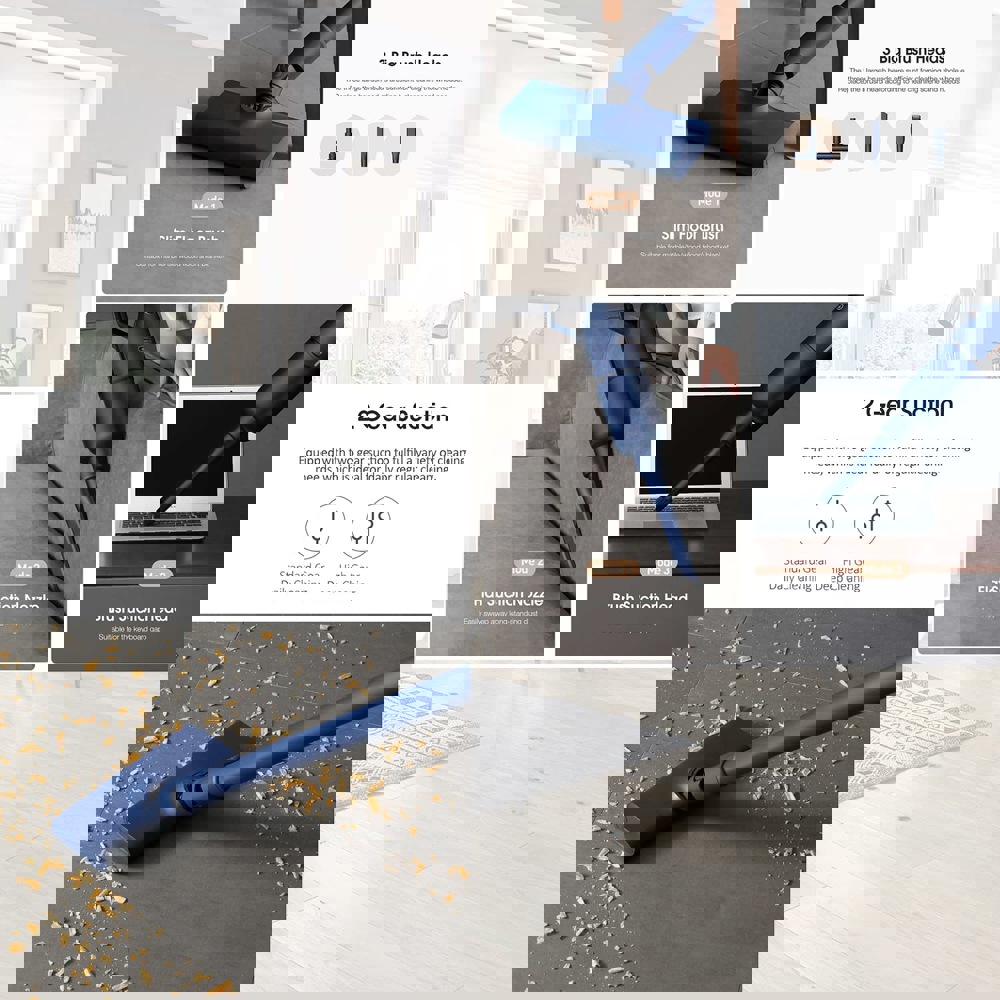 მტვერსასრუტი Xiaomi Deerma DX1000W, 600W, 0.5L, Vacuum Cleaner, Blue