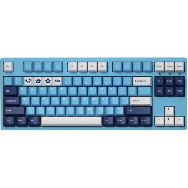 Akko 3087 Mirror of the Sky, Cherry MX Blue, Wired, USB-C, Gaming Keyboard, Blue