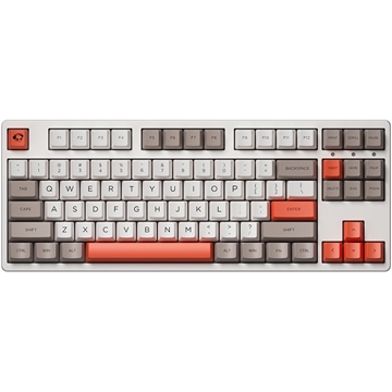 კლავიატურა Akko 3087 Steam Engine, CS Radiant Red, Wired, USB-C, Gaming Keyboard, Gray