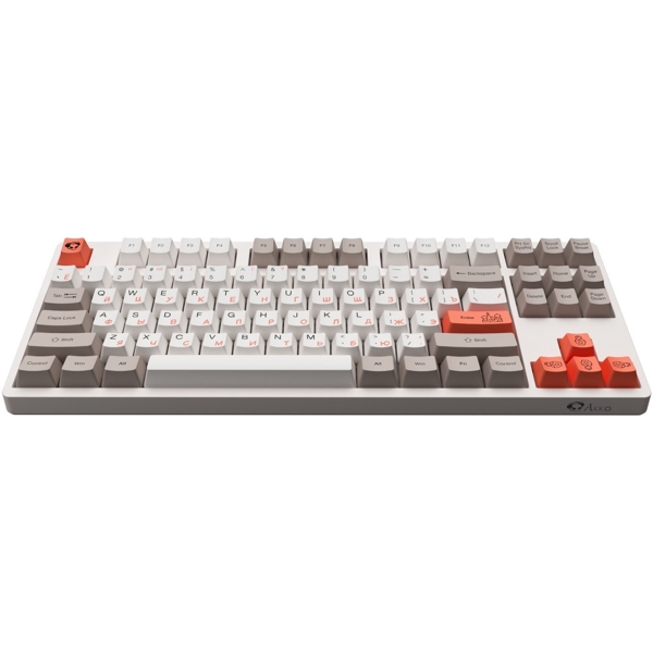 კლავიატურა Akko 3087 Steam Engine, CS Radiant Red, Wired, USB-C, Gaming Keyboard, Gray