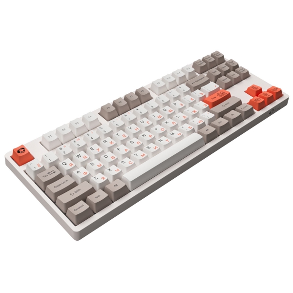 კლავიატურა Akko 3087 Steam Engine, CS Radiant Red, Wired, USB-C, Gaming Keyboard, Gray