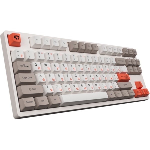 კლავიატურა Akko 3087 Steam Engine, CS Radiant Red, Wired, USB-C, Gaming Keyboard, Gray