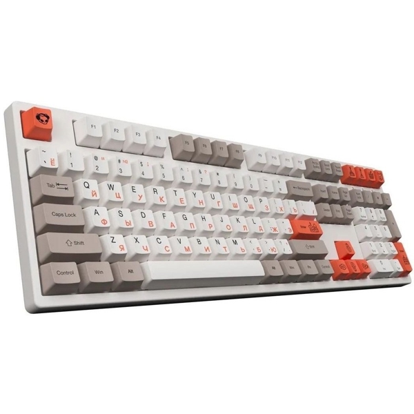 კლავიატურა Akko 3108 Steam Engine, CS Radiant Red, Wired, USB-C, Gaming Keyboard, Gray