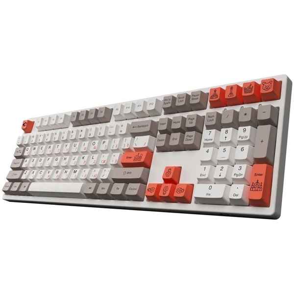 კლავიატურა Akko 3108 Steam Engine, CS Radiant Red, Wired, USB-C, Gaming Keyboard, Gray