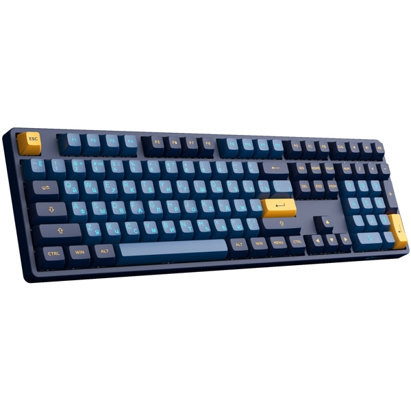 კლავიატურა Akko 3098N Macaw, CS Radiant Red, Wired, RGB, USB-C, Gaming Keyboard, Blue