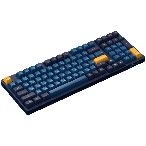 კლავიატურა Akko 3098N Macaw, CS Lavender Purple, Wired, RGB, USB-C, Gaming Keyboard, Blue