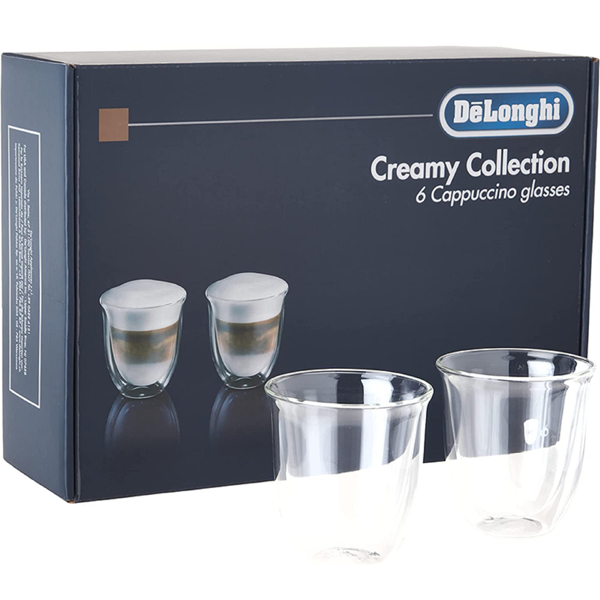 ჭიქების ნაკრები DeLonghi DLSC301, 190ml, 6 Pc Cappuccino Set