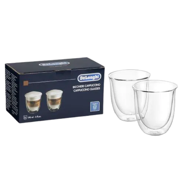 ჭიქების ნაკრები DeLonghi DLSC311, 2Pcs, Coffee Machine Glasses, Transparent