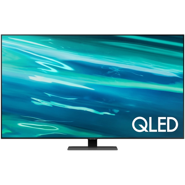 ტელევიზორი Samsung QE55Q80AAUXUA, 55", 4K UHD, Smart TV, HDMI, USB, LAN, CI, Silver