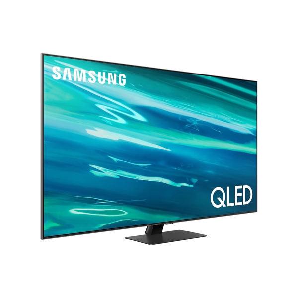 ტელევიზორი Samsung QE55Q80AAUXUA, 55", 4K UHD, Smart TV, HDMI, USB, LAN, CI, Silver