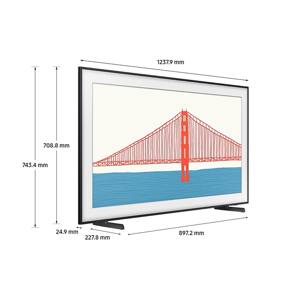 ტელევიზორი Samsung QE55LS03AAUXUA, 55", 4K UHD, Smart TV, HDMI, USB, LAN, CI, Black