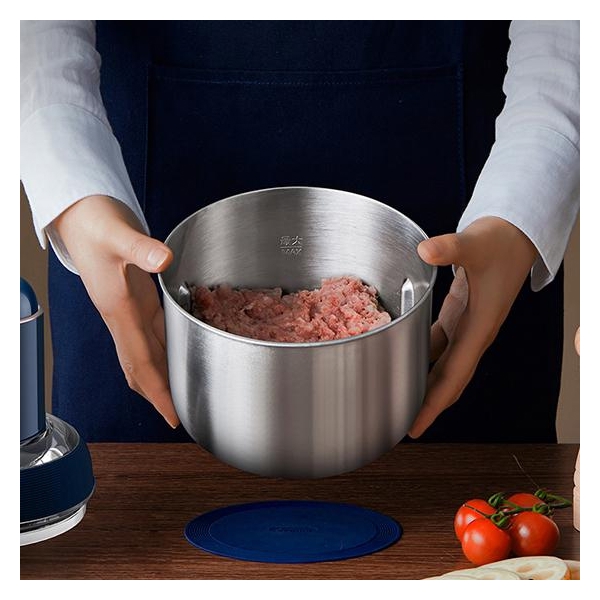 სამზარეულოს კომბაინი Xiaomi Deerma DEM-JR08, 220W, 1.2L, Food Processor, Blue/Silver