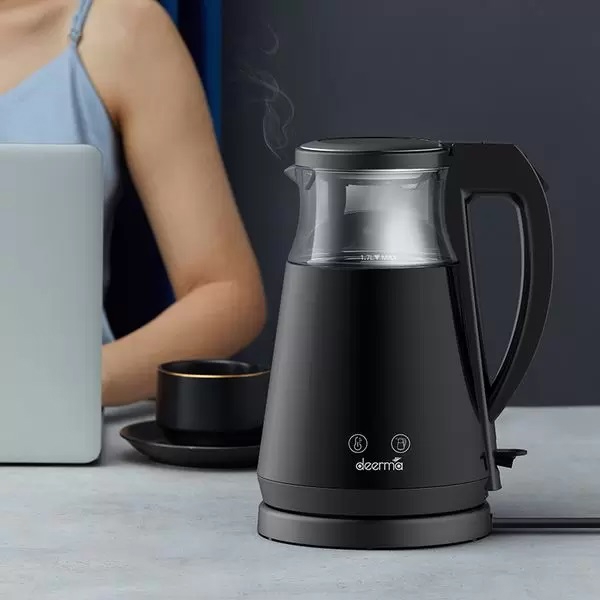 Xiaomi Deerma DEM-SH90W, 1700W, 1.7L, Electric Kettle, Black