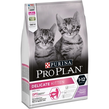 კატის საკვები ProPlan 7613035396012 kittens, Delicate, Sensitive Digestion, Turkey, 10Kg