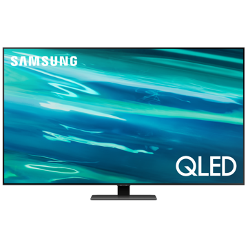 ტელევიზორი Samsung QE55Q80AAUXUA, 55", 4K UHD, Smart TV, HDMI, USB, RJ-45, CI, BT, Wi-Fi, Black