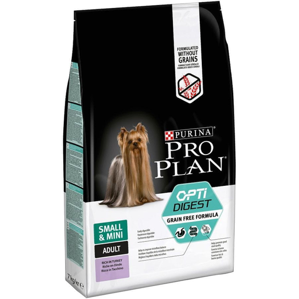 ძაღლის საკვები ProPlan 7613036731256 Adult Dogs, Small&Mini, Sensitive Digestion, Turkey, 7Kg