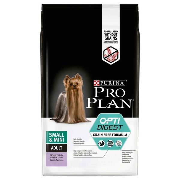 ძაღლის საკვები ProPlan 7613036731256 Adult Dogs, Small&Mini, Sensitive Digestion, Turkey, 7Kg