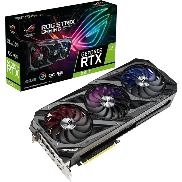 ვიდეო დაფა Asus 90YV0GW0-M0NA00, GeForce RTX 3070 Ti, 8GB, 256bit, HDMI, DP, Black