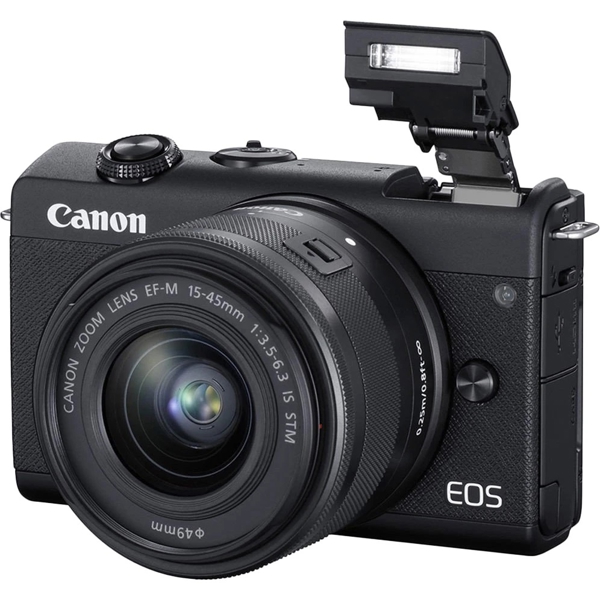 ციფრული ფოტოაპარატი Canon 3699C027AA M200, EF-M 15-45mm IS STM, Digital Camera With Lens, Black