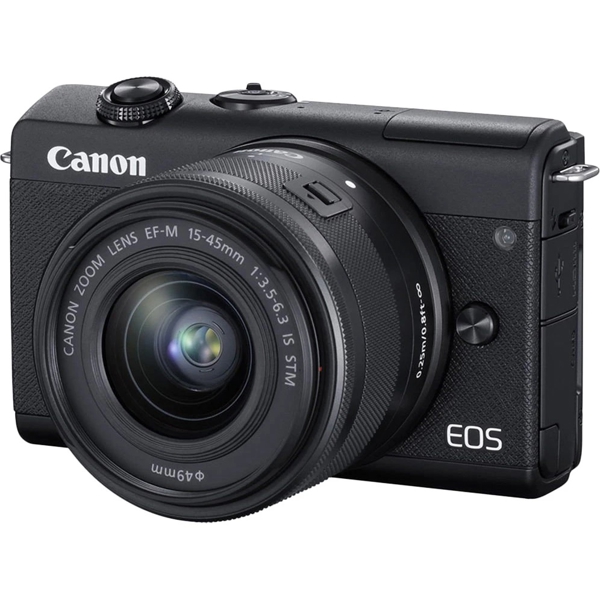 ციფრული ფოტოაპარატი Canon 3699C027AA M200, EF-M 15-45mm IS STM, Digital Camera With Lens, Black