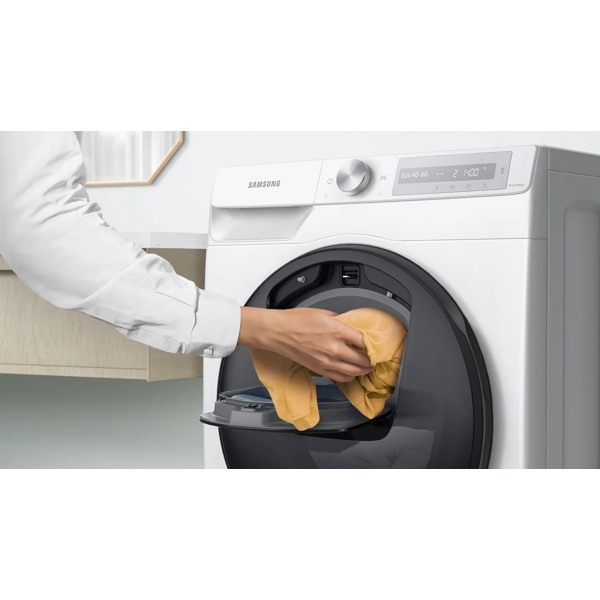 სარეცხი+საშრობი მანქანა Samsung WD10T654CBH/LP, 10.5Kg, A, 1400Rpm, 62Db, Washing+Dryer Machine, White