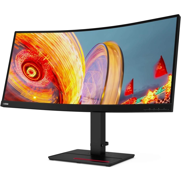 მონიტორი Lenovo Thinkvision T34W, 34", Curved Monitor, UHD, LED, IPS, USB, DP, Black