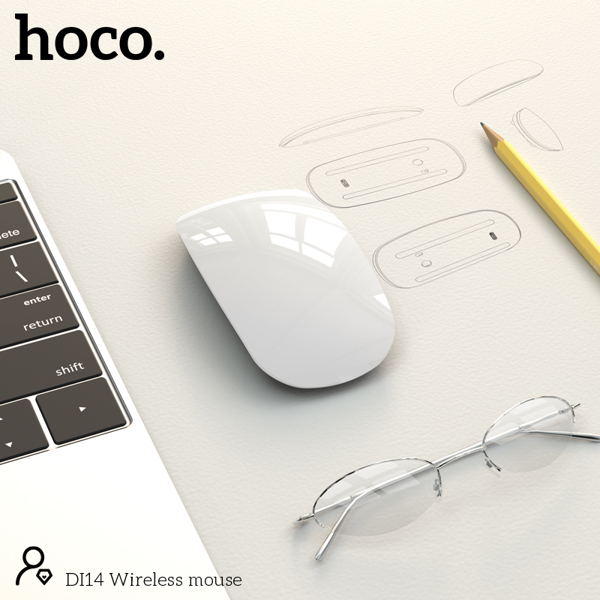 მაუსი Hoco DI14, Wireless Mouse, Bluetooth, White